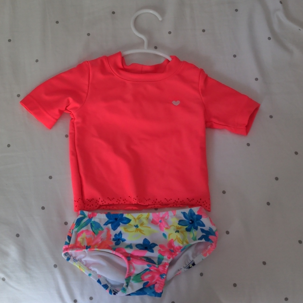 Carter's baby rash guard and bathing suit bottom